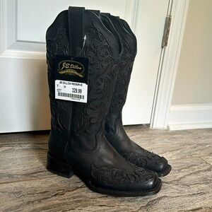 J.B. Dillon Women’s Black Sparkle Cowboy Boots Size 7 Brand New with Tags!